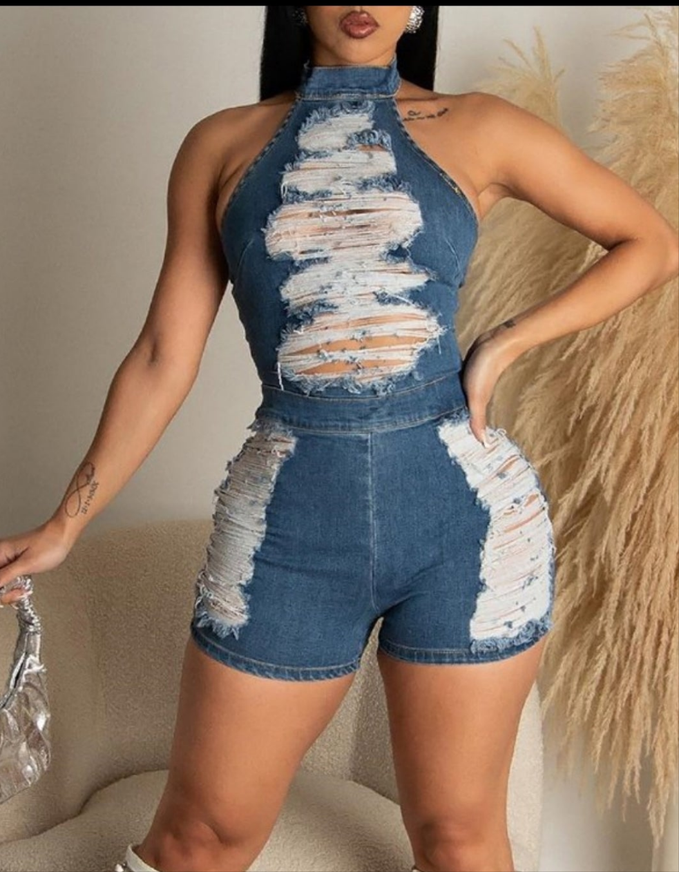 Women's Backless Romper